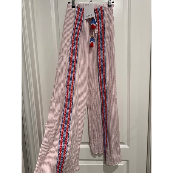 MSRP $168 Anthropologie LAIA Bohemian Embroidered Pants – Size M | Made in India - Picture 2 of 6